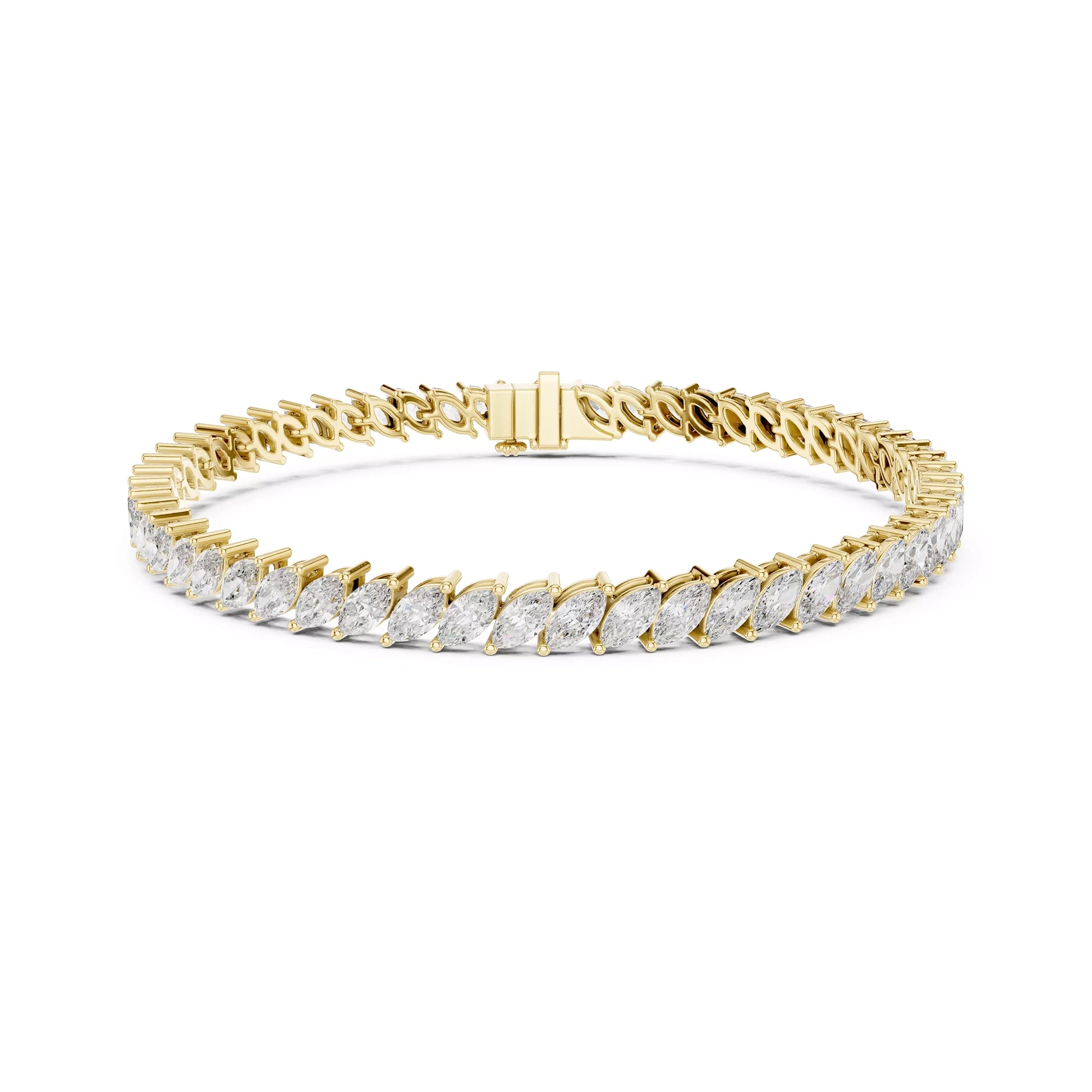 Marquise Diagonal Tennis Bracelet
