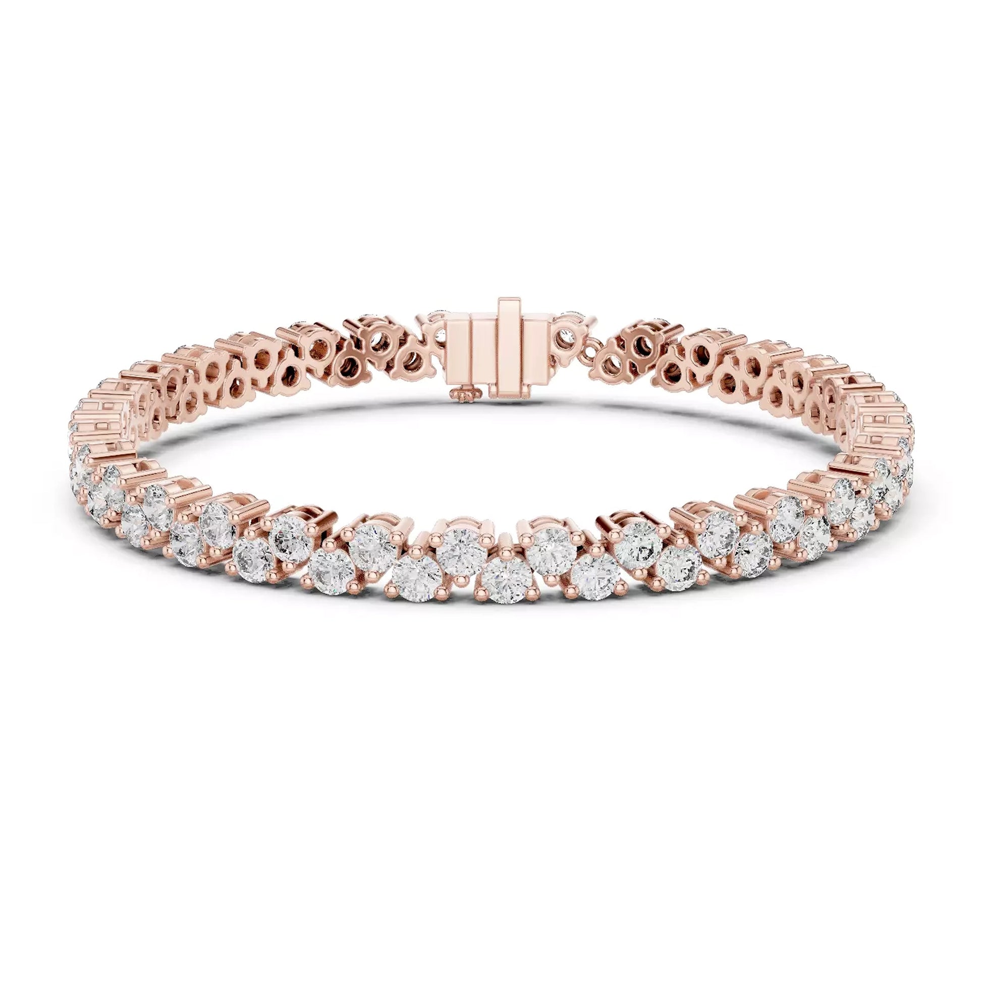 Two Layer Round Tennis Bracelet