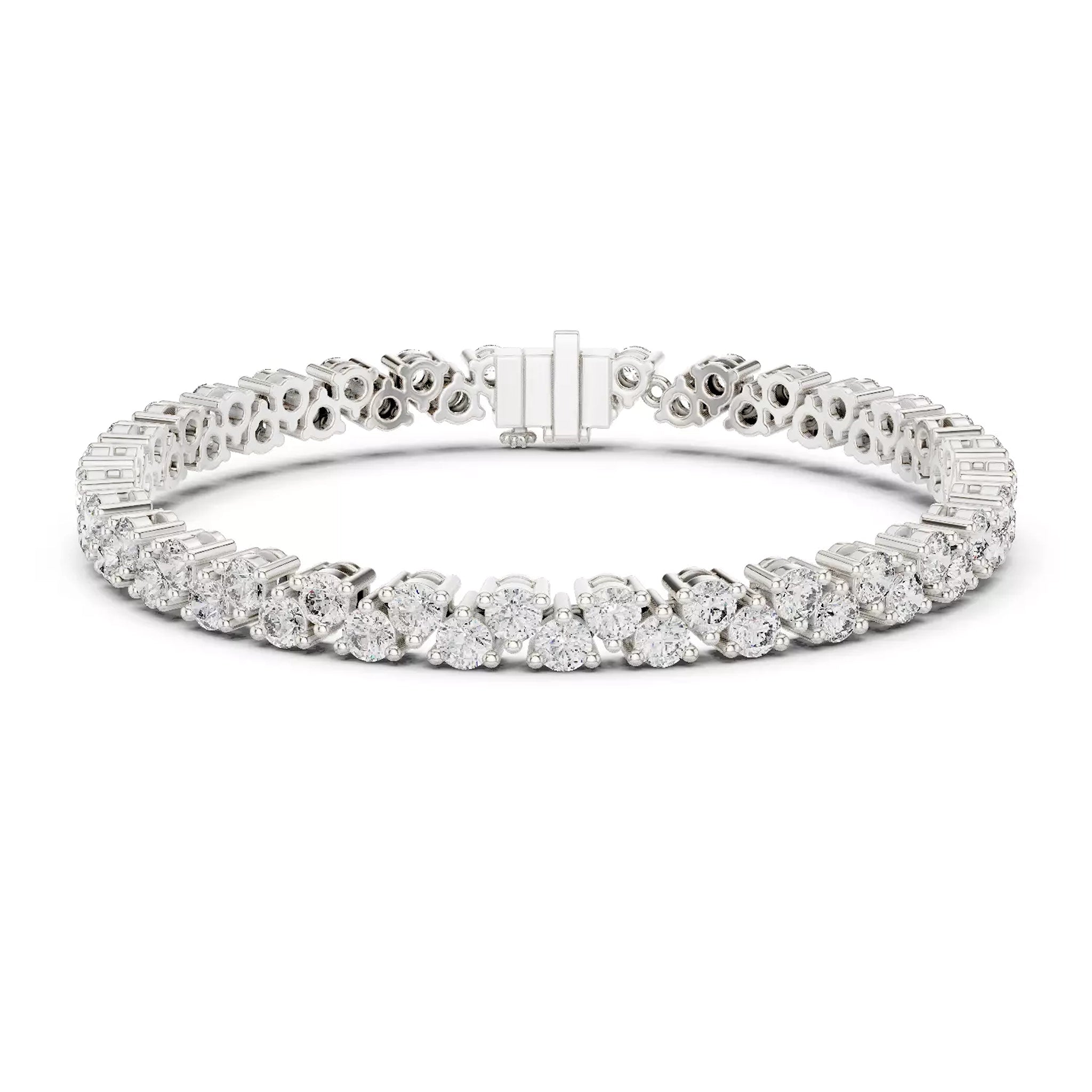 Two Layer Round Tennis Bracelet