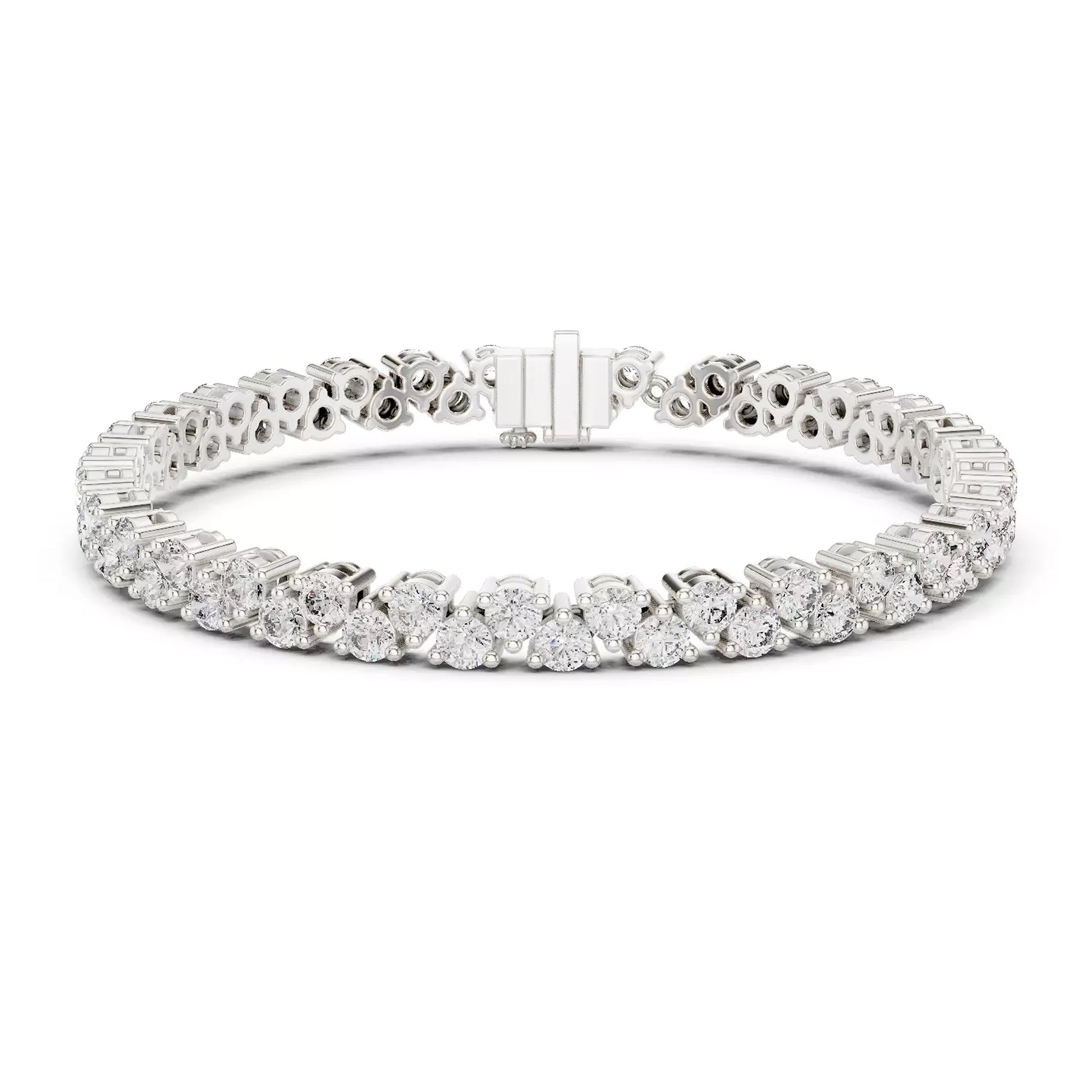 Two Layer Round Tennis Bracelet