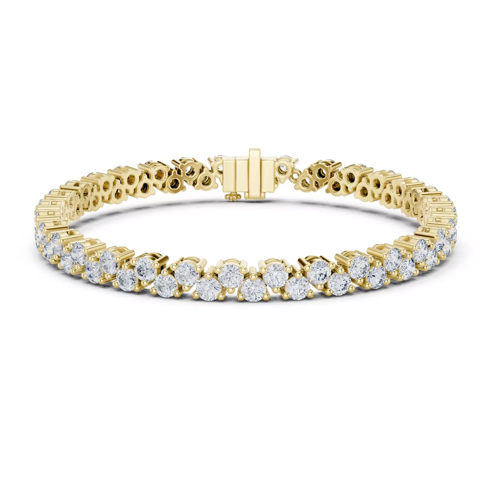 Two Layer Round Tennis Bracelet