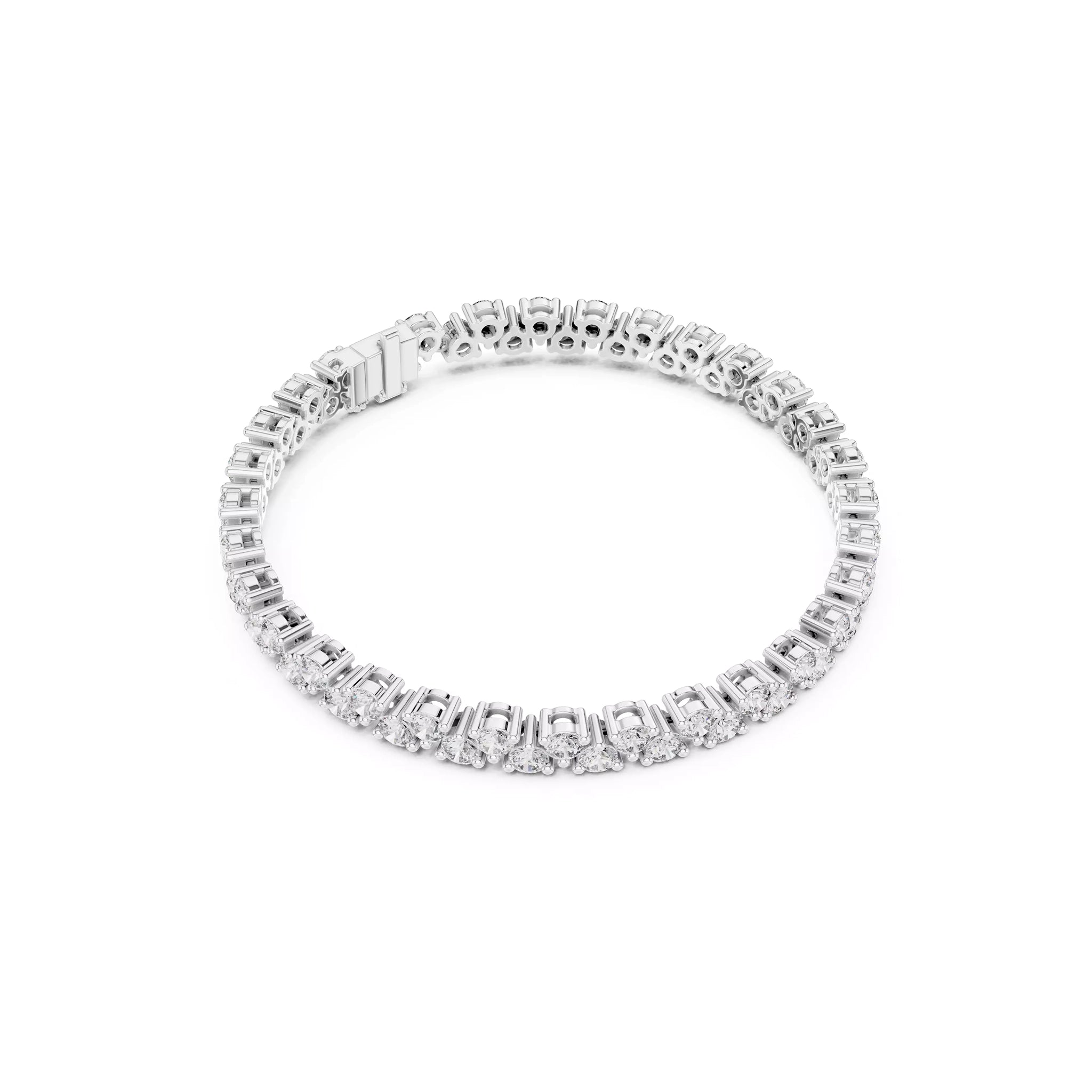 Two Layer Round Tennis Bracelet
