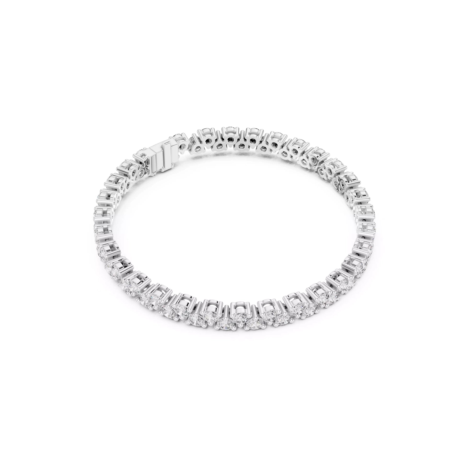 Two Layer Round Tennis Bracelet