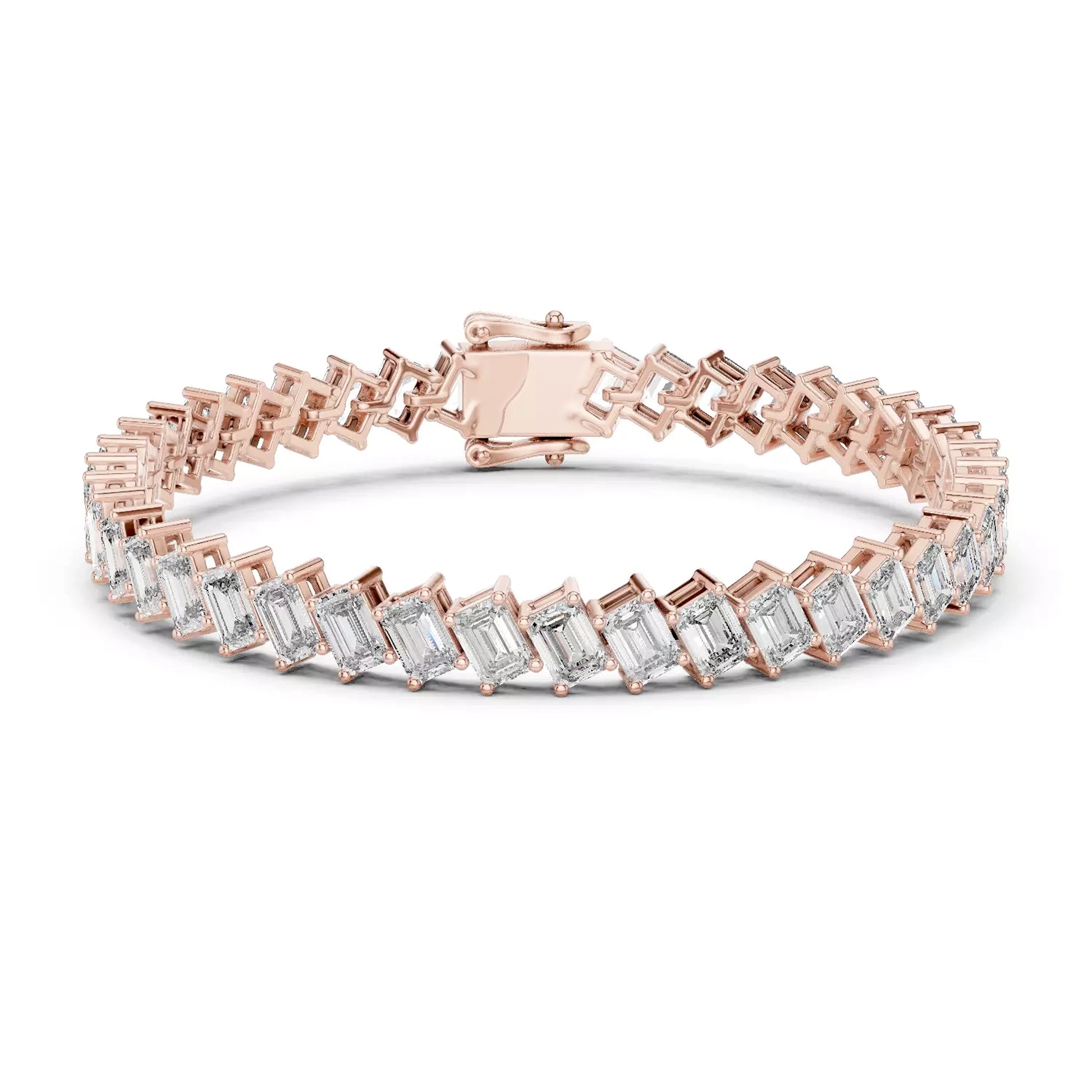 Emerald Diagonal Tennis Bracelet