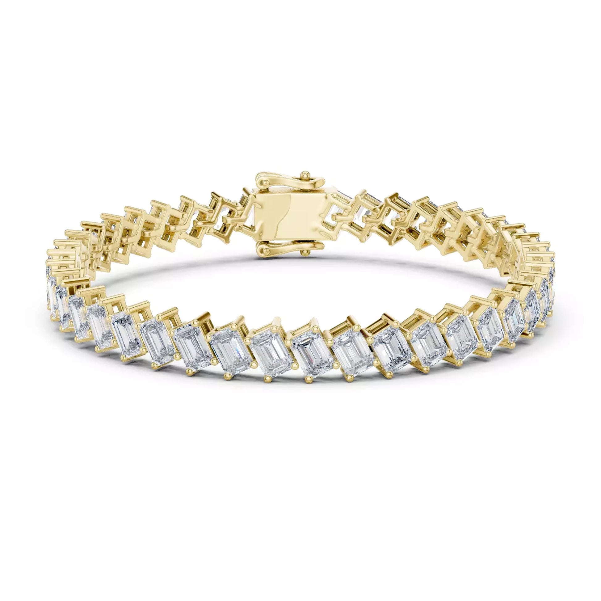 Emerald Diagonal Tennis Bracelet