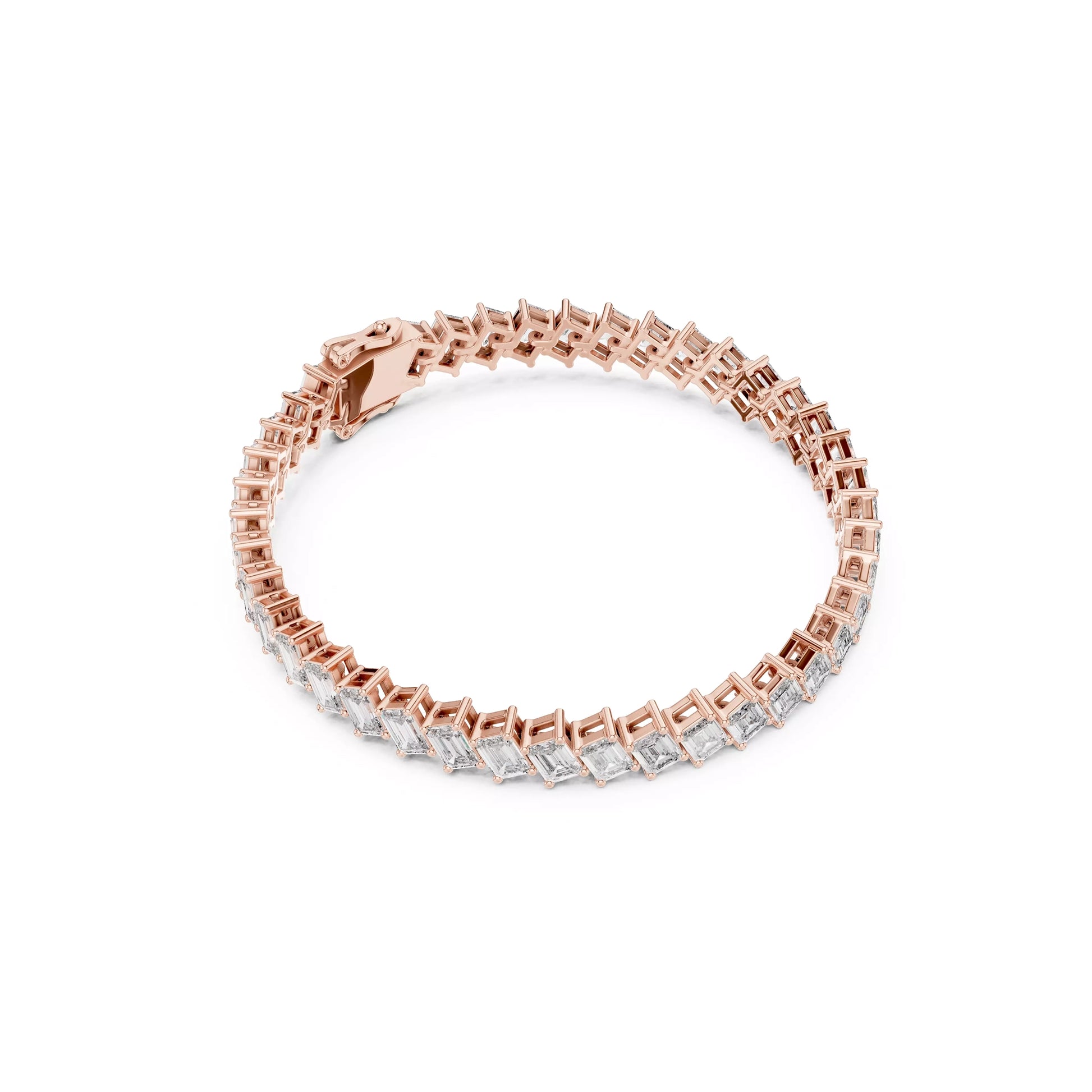 Emerald Diagonal Tennis Bracelet