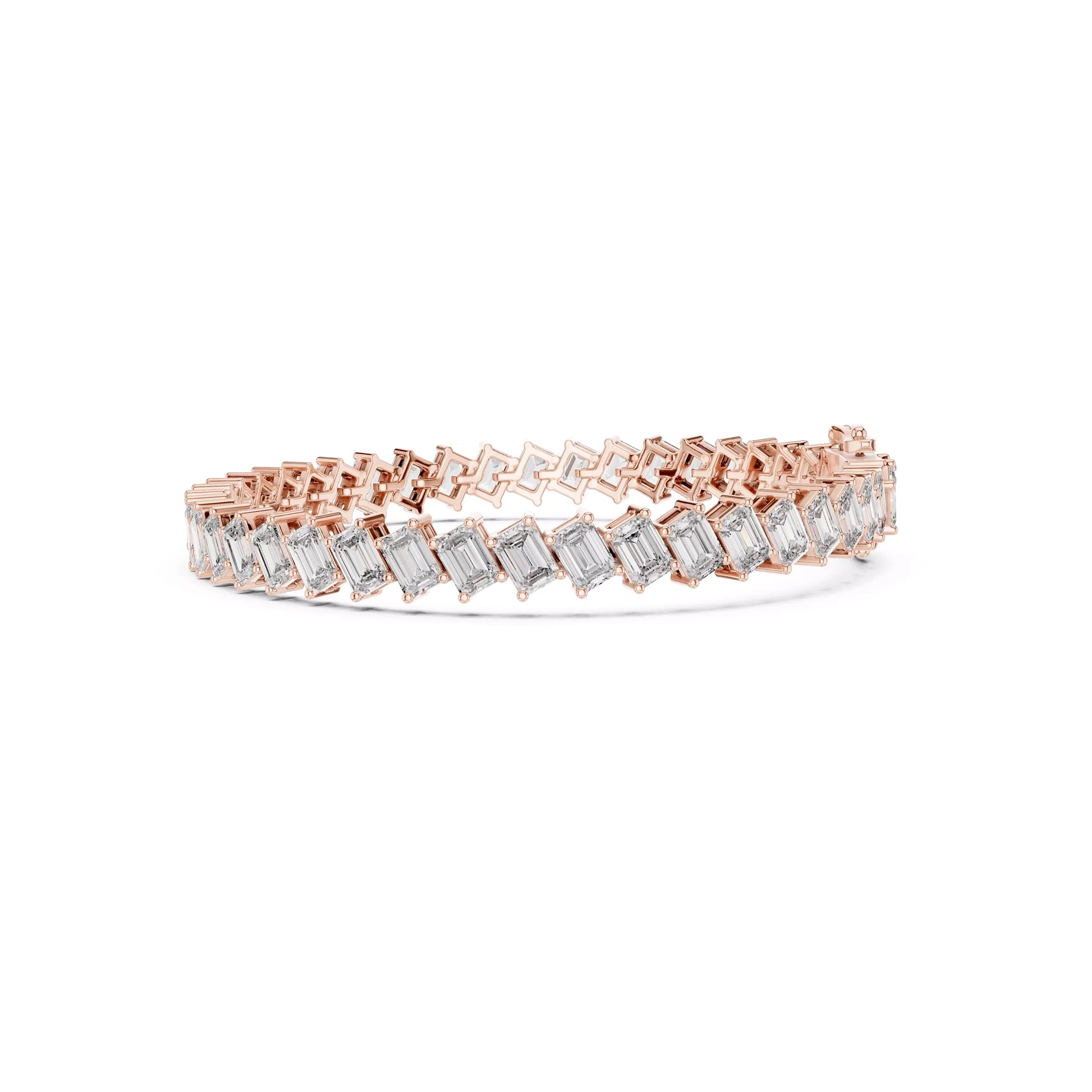 Emerald Diagonal Tennis Bracelet