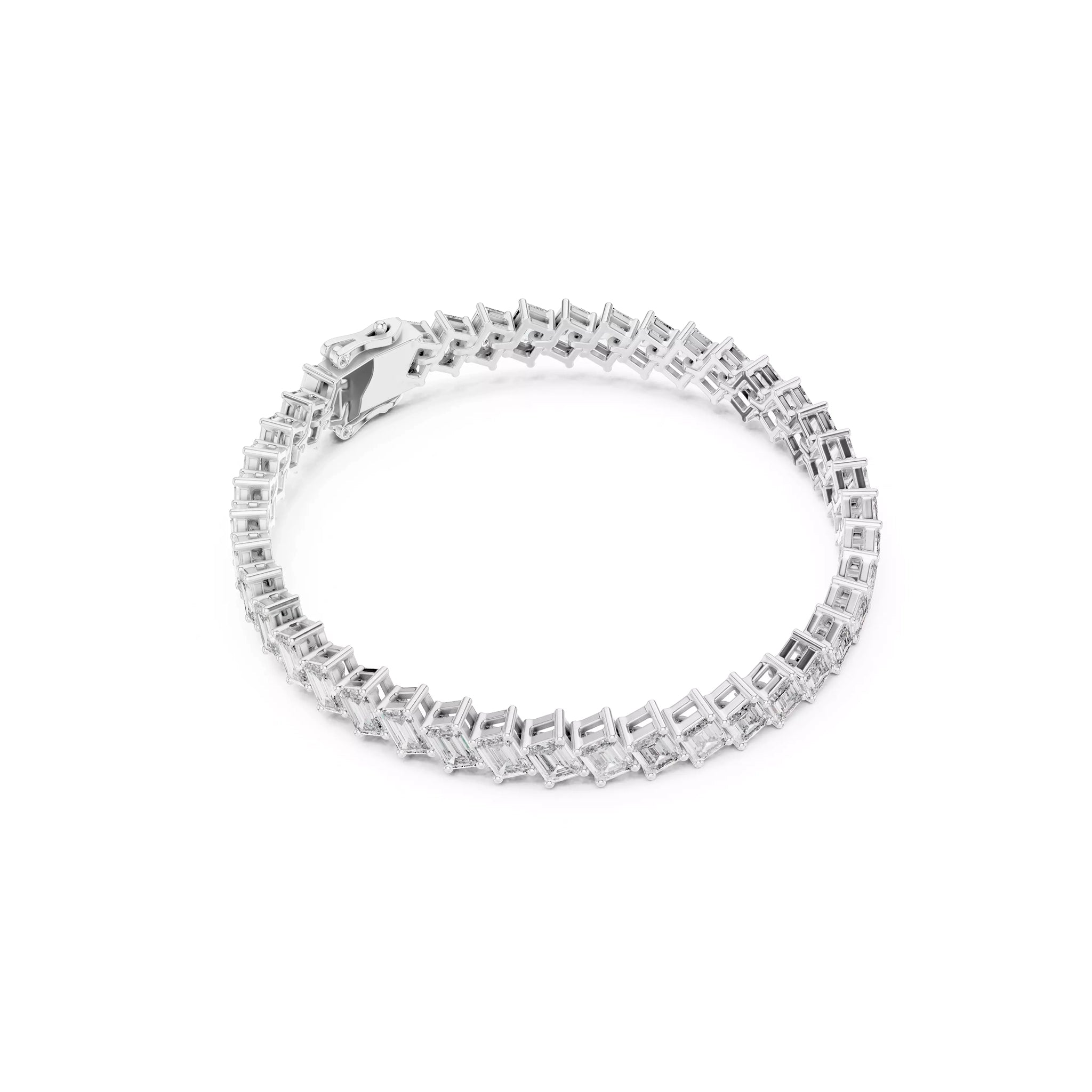 Emerald Diagonal Tennis Bracelet