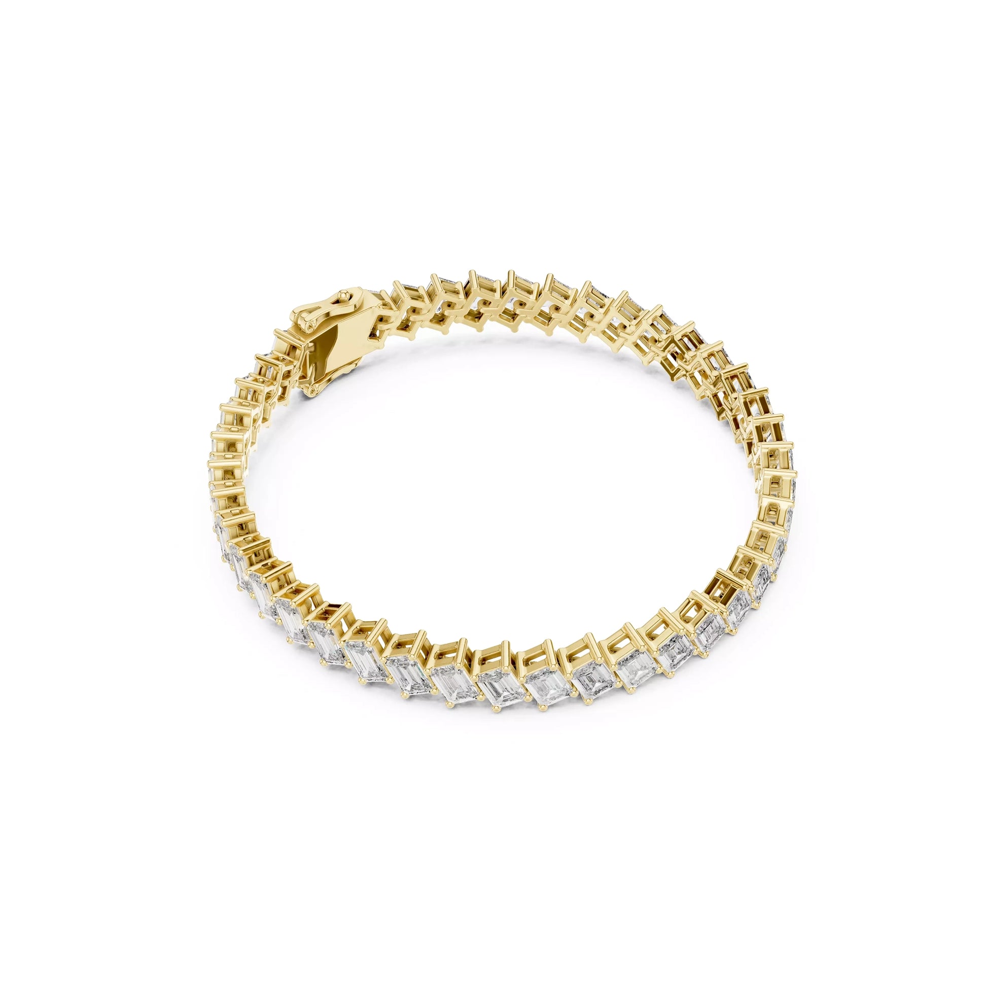 Emerald Diagonal Tennis Bracelet