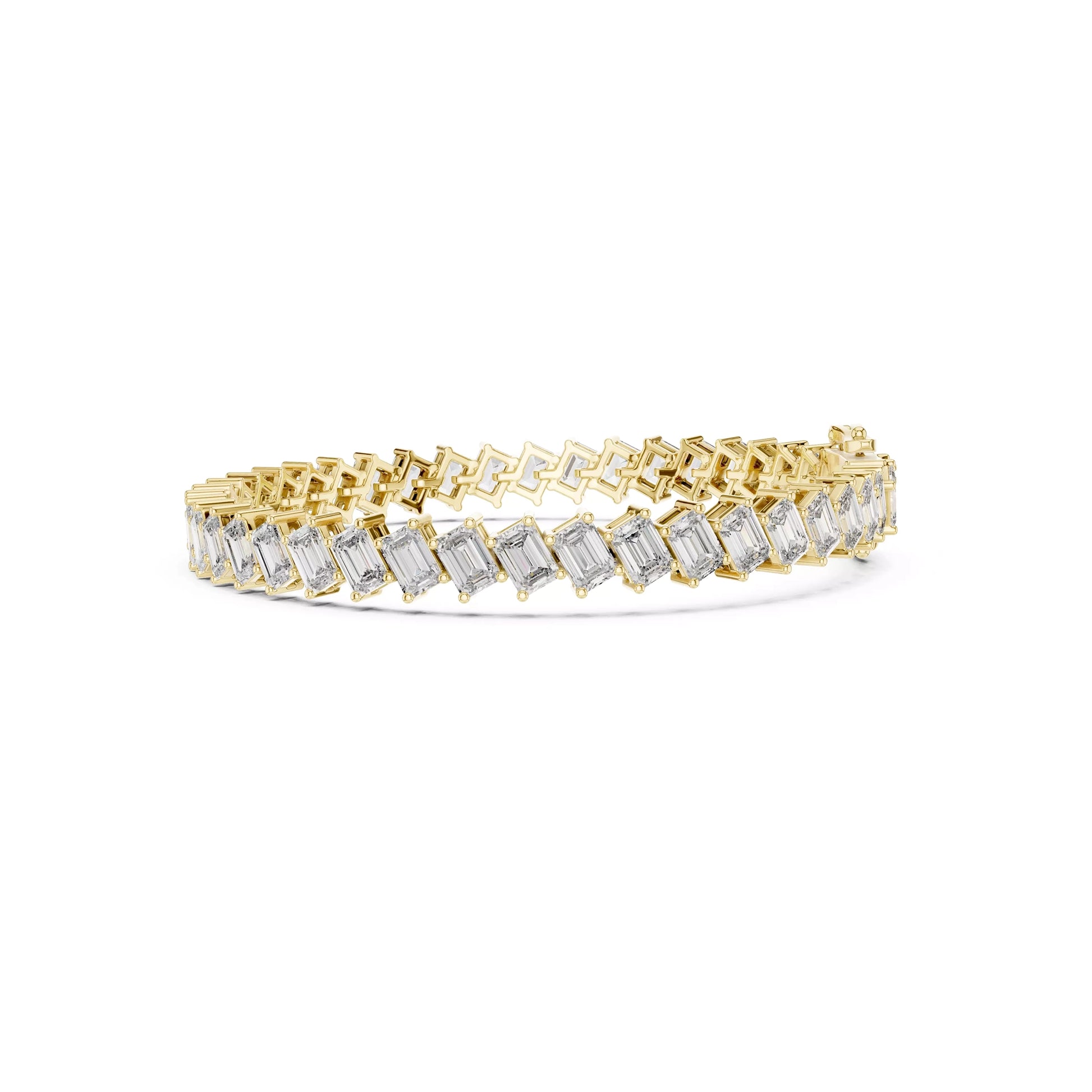 Emerald Diagonal Tennis Bracelet